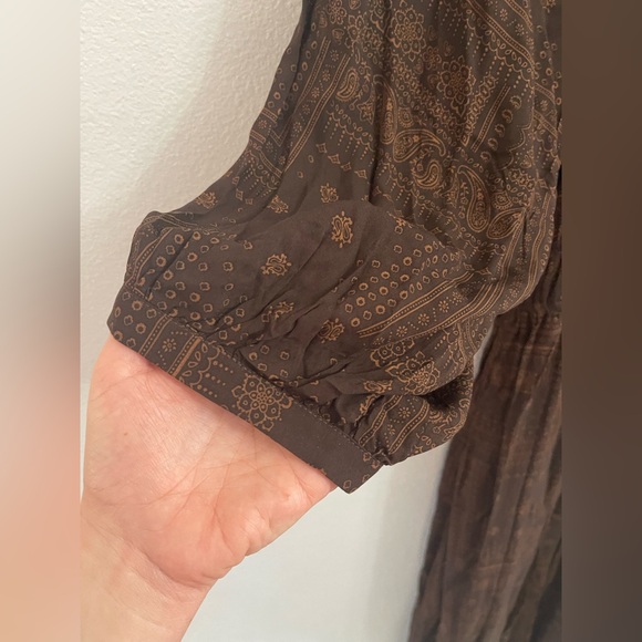 Stetson Women’s Patchwork Bandana Brown 100% Rayon Dress Size Extra Large - Picture 13 of 17